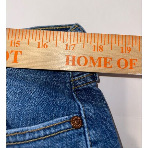 Levis 515‎ Jeans Womens 14 Short Blue Stretch Denim Boot Cut Button Flap Pockets - Picture 5 of 7